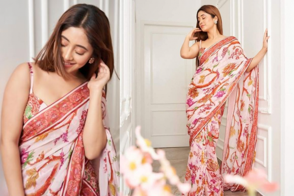 Shivangi Joshi Inspired Party Wear Saree Look: शिवांगी जोशी से लें पार्टी वियर साड़ी लुक का इंस्पिरेशन, दिखें सबसे अलग 3 Shivangi Joshi 3