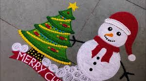 Christmas Rangoli Design : इस क्रिसमस आप भी बना सकते है ये 5 लेटेस्ट रंगोली डीजाइन 3 Snow 1