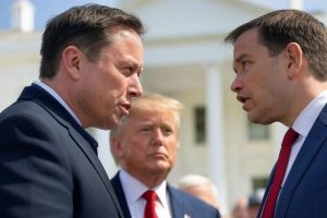 AI Image Elon Musk clashed with Marco Rubio