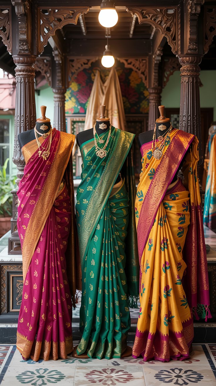 South Indian Saree Collection: कॉलेज और स्कूल फेयरवेल में वीयर कर सकतीं है ये सुंदर साड़ीयां 5 A Photograph Showcasing A Vibrant Collec F 6Xmlqrwsq Rgnfuqusq Jlczzerztbsbks3Gjxijgq