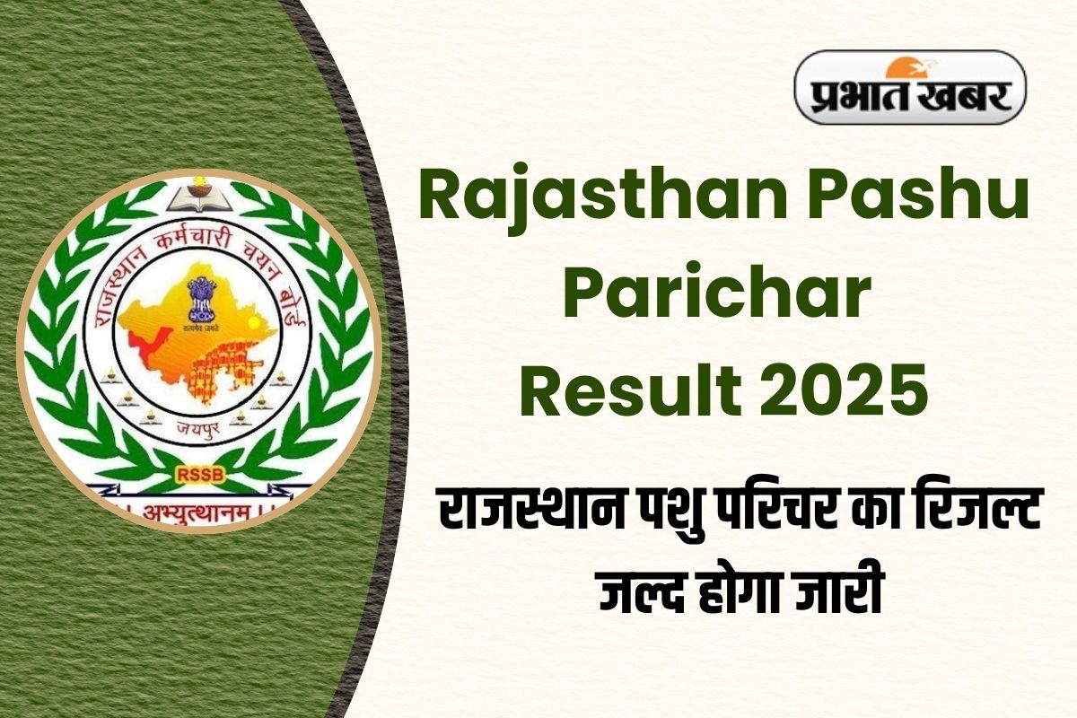 Rajasthan Pashu Parichar Result 2025