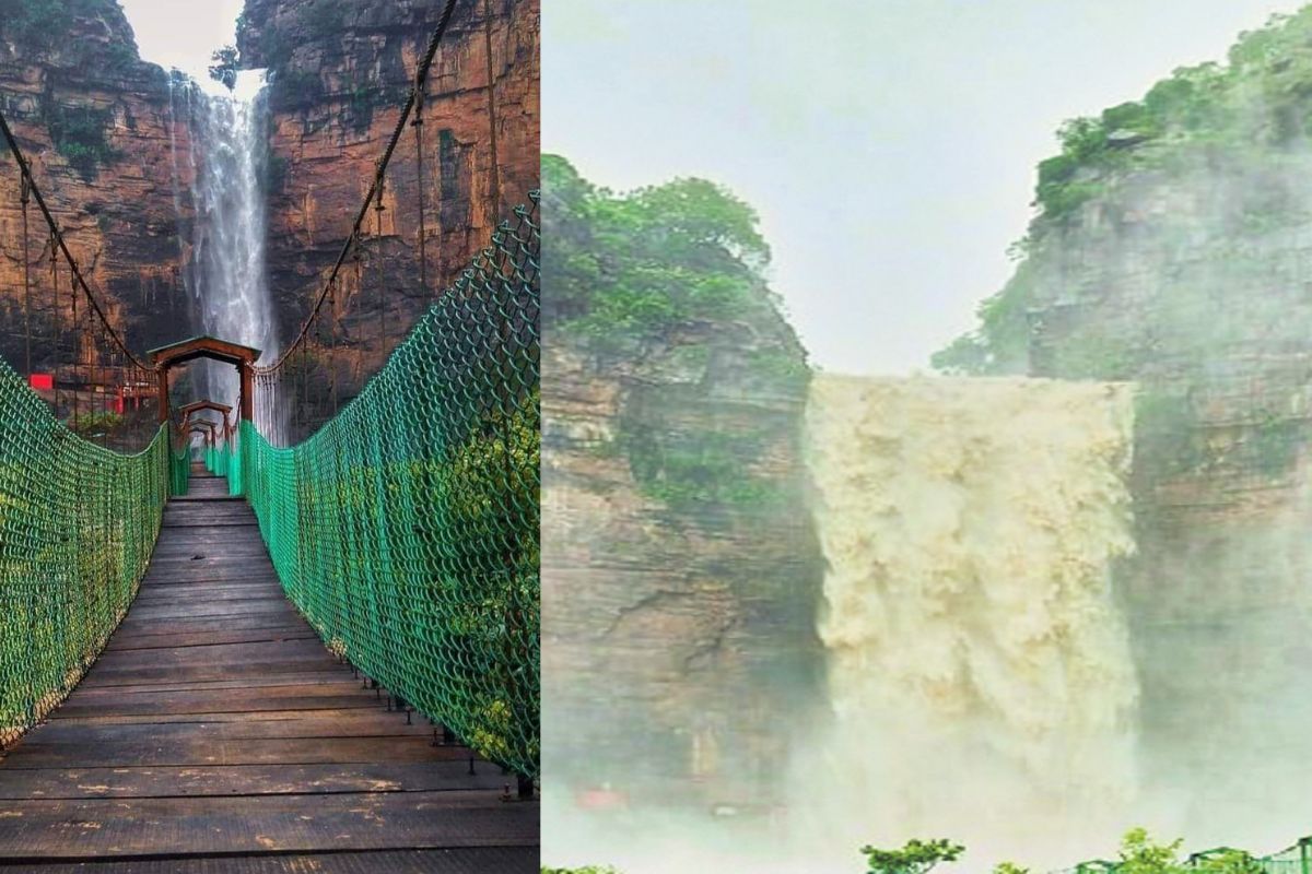 Heavy rain in Bihar break on tourism two beautiful waterfalls are in danger