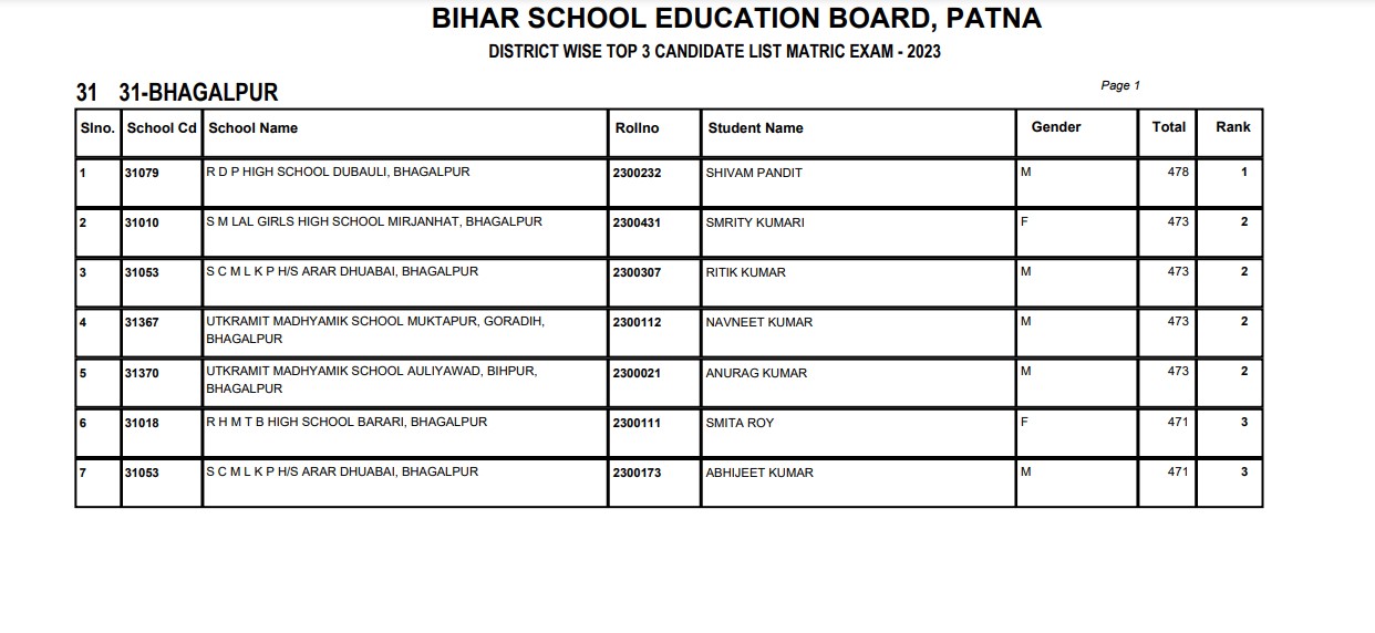 Bihar Board 10th Result: शेखपुरा के रुम्मान टॉपर, दूसरे नंबर पर औरंगाबाद की अनुपमा, देखें पूरी लिस्ट