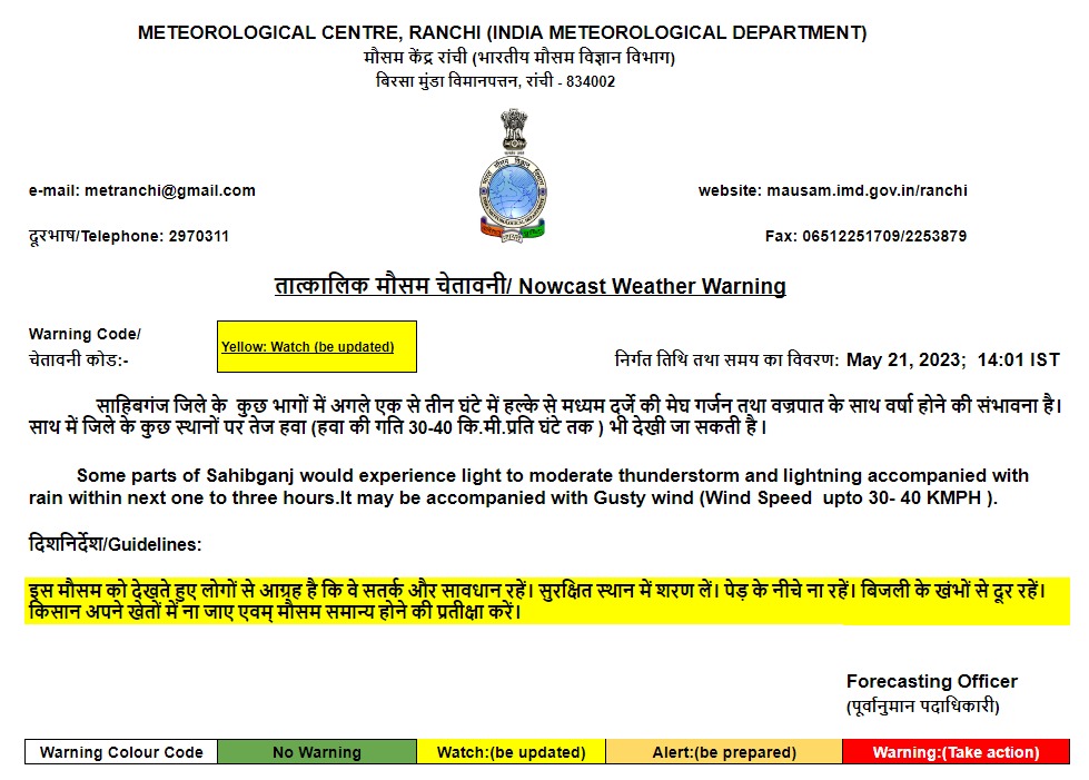 Weather Forecast: झारखंड में भी बदलेगा मौसम, जानें Up-बिहार सहित अन्य राज्यों का हाल