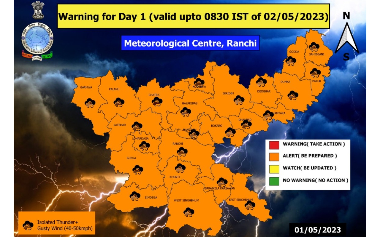 Jharkhand Weather Forecast Live: झारखंड के इन जिलों में आज बारिश के आसार, चलेंगी तेज हवाएं, वज्रपात की आशंका