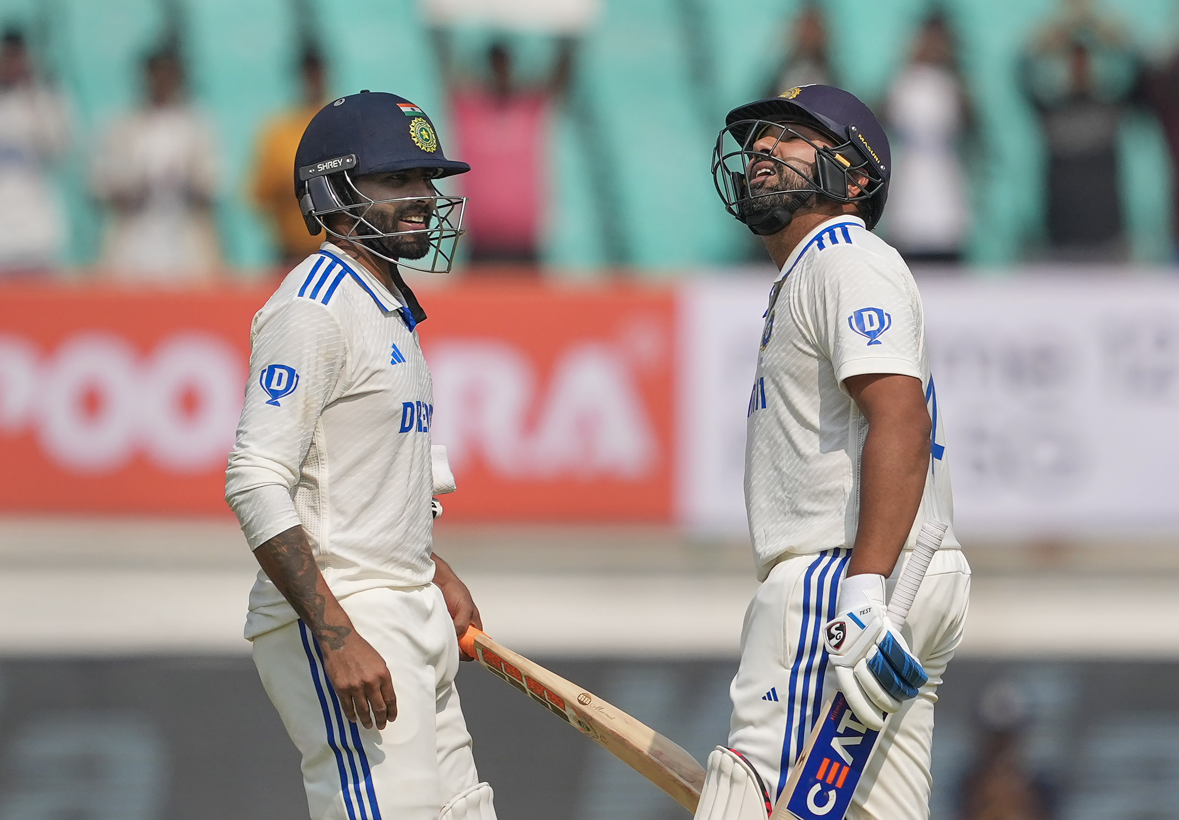 Ind Vs Eng 3Rd Test Day 1: रोहित शर्मा और रवींद्र जडेजा के शतक से भारत मजबूत, सरफराज ने भी जड़ा पचासा 1 Undefined