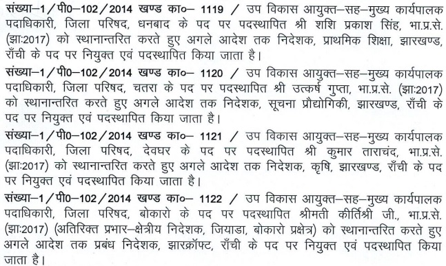 झारखंड में एक बार फिर Ias अधिकारियों का तबादला, संजय सिन्हा बनें सूचना प्रौद्योगिकी विभाग के विशेष सचिव 2 Undefined